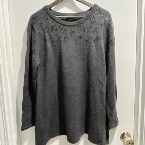 (10) Quiet Luxury Minimalist Whimsigoth Preppy Academia Alpaca Wool Sweater XL - Picture 2 of 8